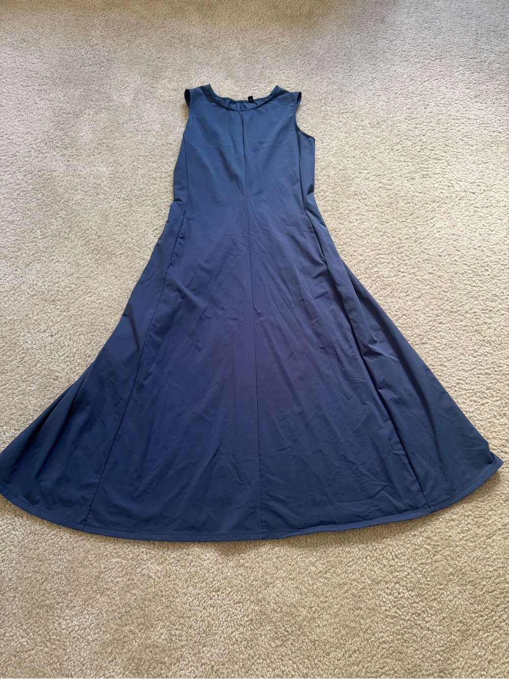 Uniqlo Sleeveless Navy Midi Dress
